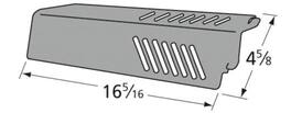 Music City Metals - MCM999029110 heat plate, porc stl, 16.3125 x 4.625; C