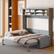Front. Tiramisubest - Queen Size Gray Murphy Bed Wall Bed with Sofa, MDF + LVL, Space-Saving & Multifunctional - Gray.