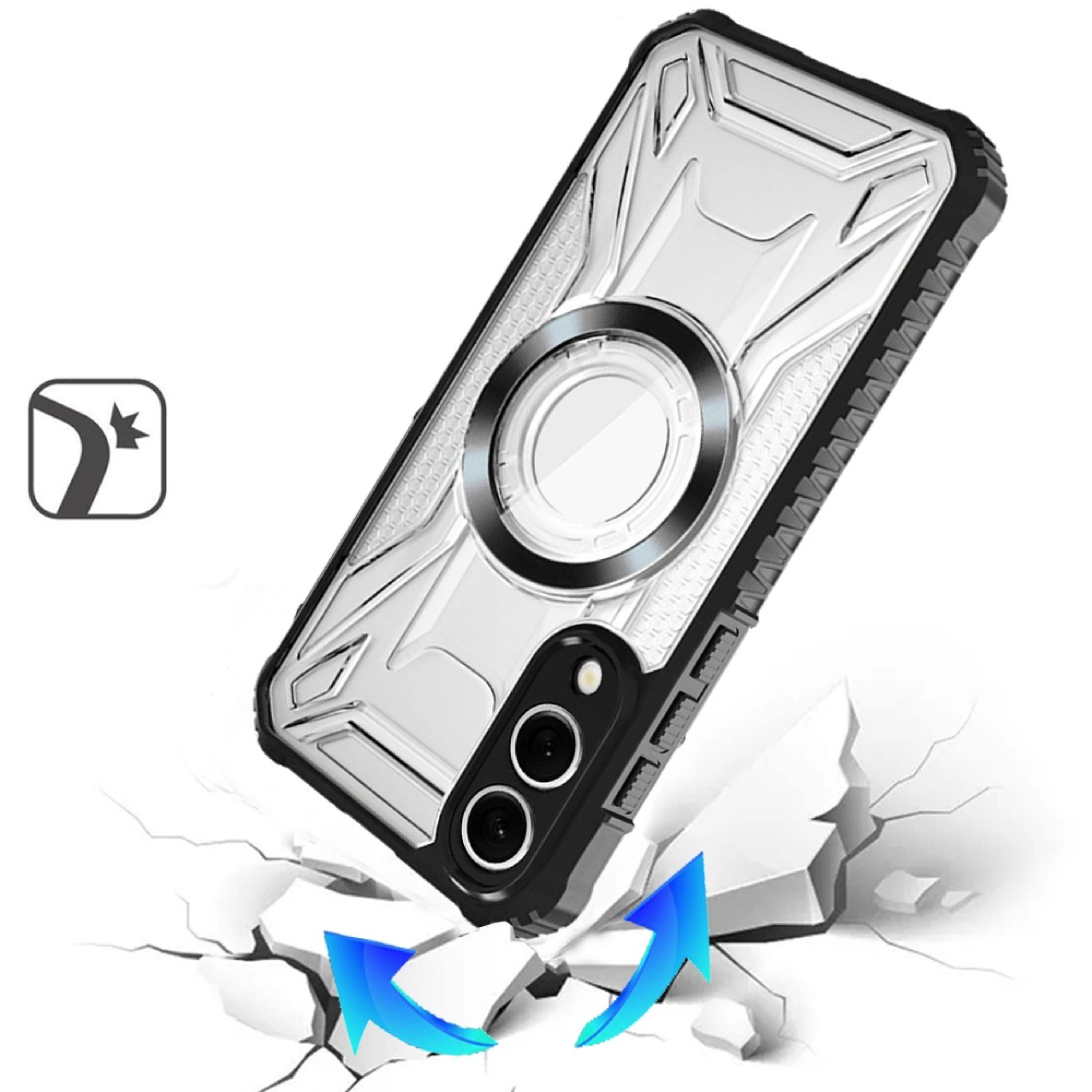 Angle. Kitcheniva - Premium Magnetic Circle Shockproof Case With Tempered Glass For Samsung S25 Edge Black - Black.