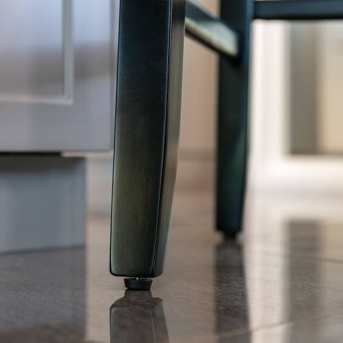 Alt View 6. LUCKY ONE - Assembled Wing-Back Velvet Bar Stool Set of 2 Button Tufted Wood Legs Chrome Nailhead Trim - Beige.