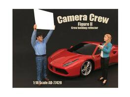 Camera Crew Figure II "Crew Holding Reflector" For 1:18 Scale Models by American Diorama - Multi