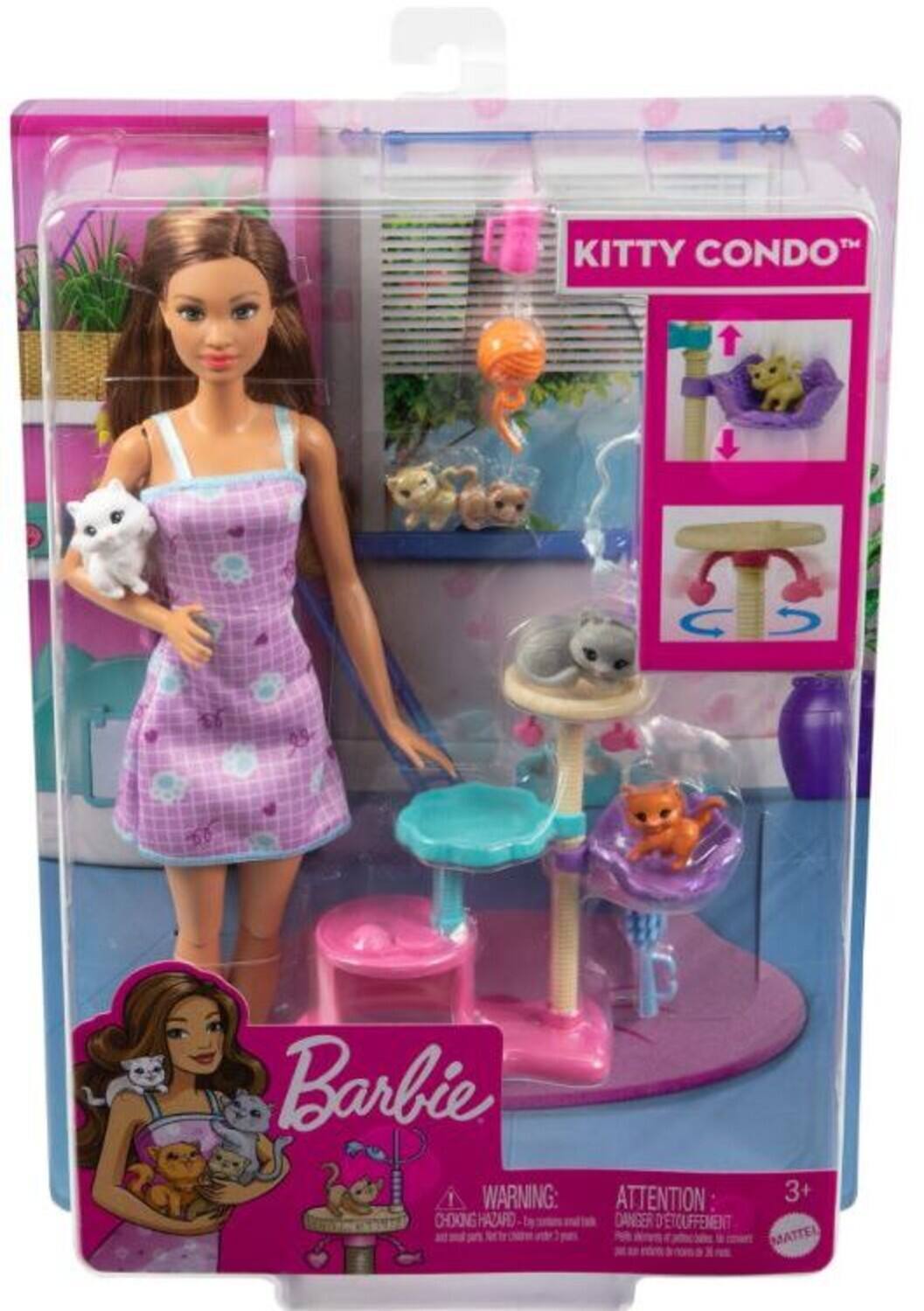 KITTY CONDO™

Barbie

WARNING: CHOKING HAZARD - Small parts. Not for children under 3 years.

ATTENTION: DANGER D'ÉTOUFFEMENT - Petits objets. Ne convient pas aux enfants de moins de 3 ans.

3+