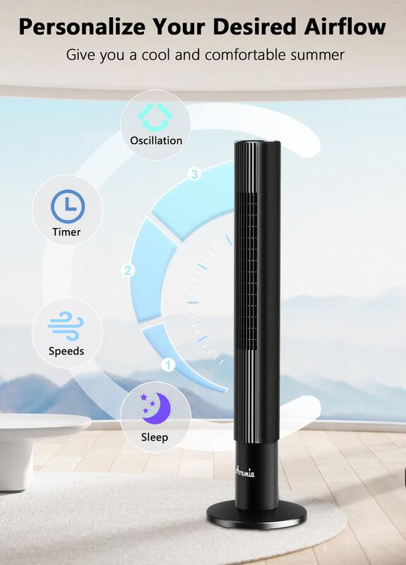 Personalize Your Desired Airflow  
Give you a cool and comfortable summer  

- Oscillation  
- Timer  
- Speeds  
- Sleep