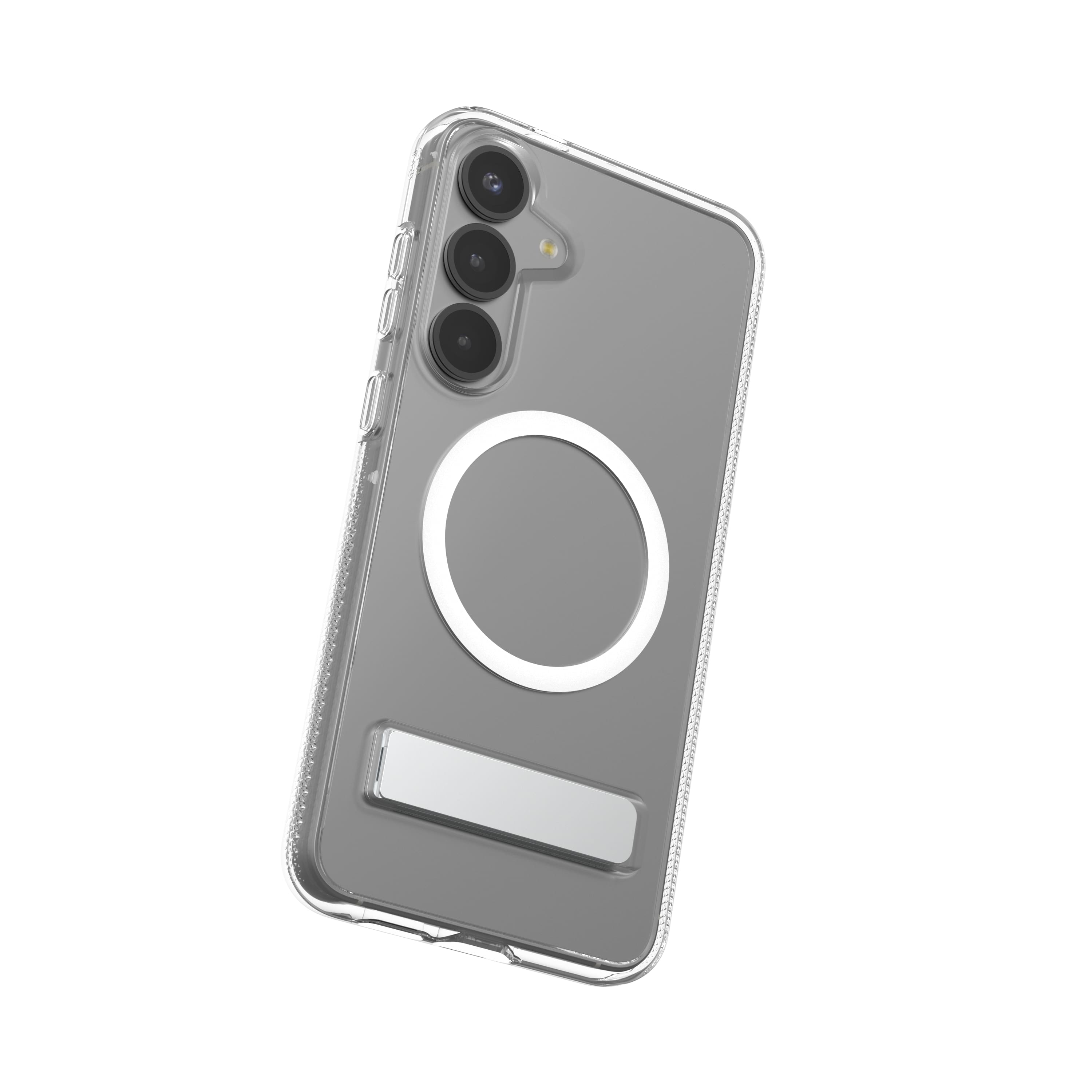 Alt View 11. ZAGG - Crystal Palace Snap MagSafe Compatible Case w/ Kickstand for Samsung S25+ - Clear.