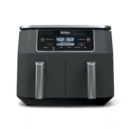 NINJA
400F 360F
SMART FINISH
AIR BROIL | AIR FRY | ROAST
REHEAT | DEHYDRATE | BAKE