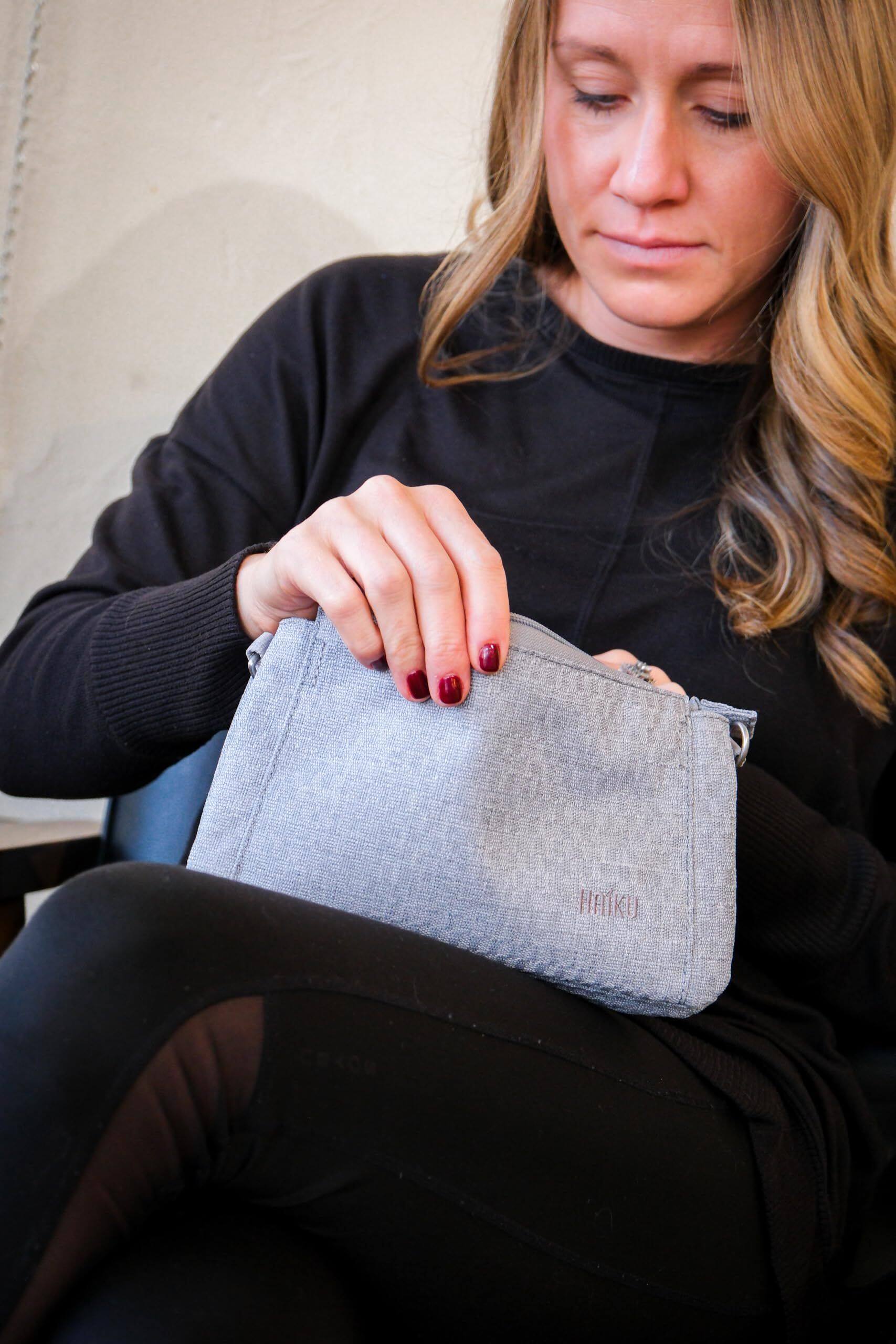 Alt View 1. Haiku - Haiku Stride Wristlet Wallet - Stone Gray.