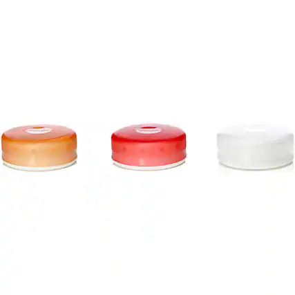 Front. Humangear - Humangear GoTubb Hard Container 3-Pack - Medium - Clear/Orange/Red - Clear/Orange/Red.