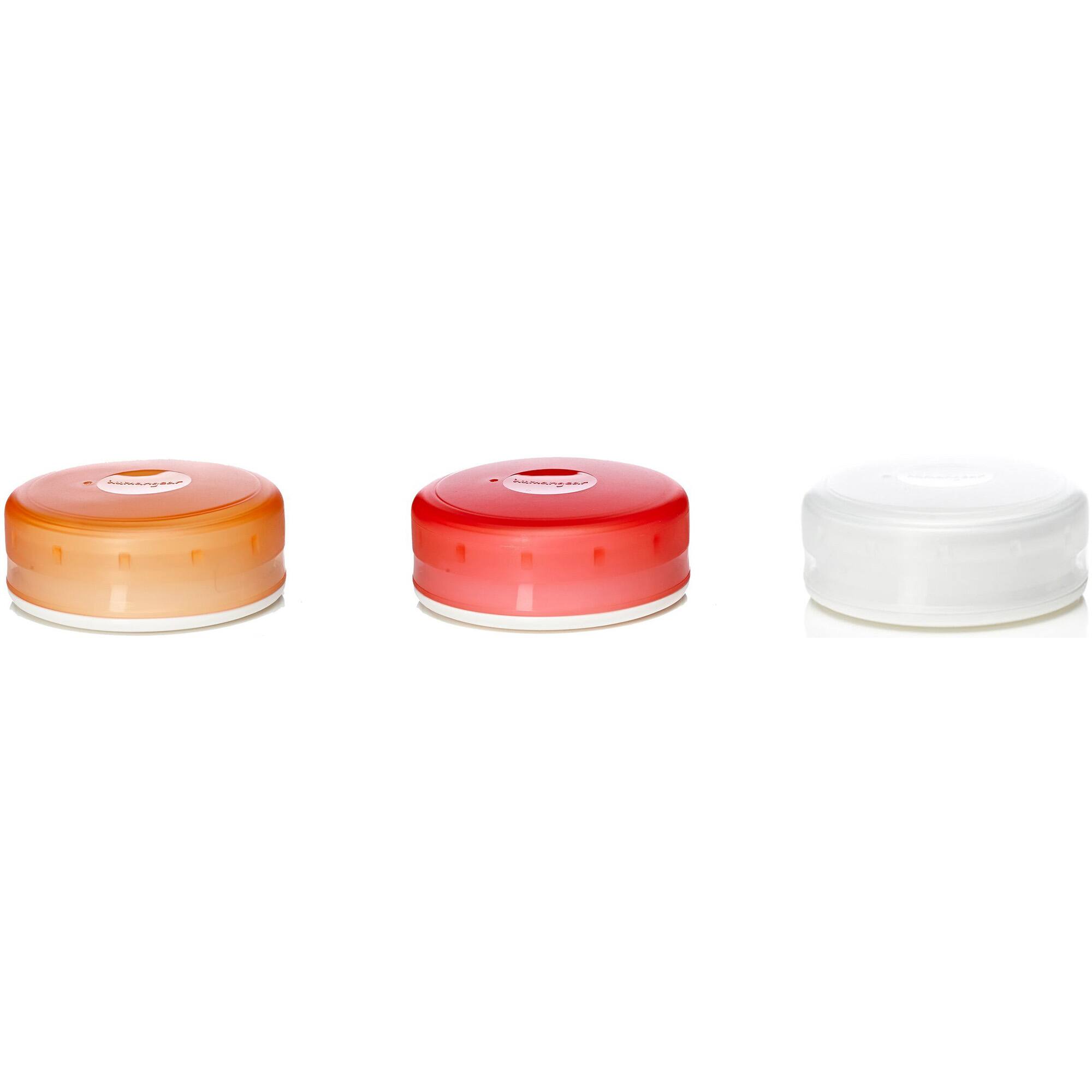 Front. Humangear - Humangear GoTubb Hard Container 3-Pack - Medium - Clear/Orange/Red - Clear/Orange/Red.