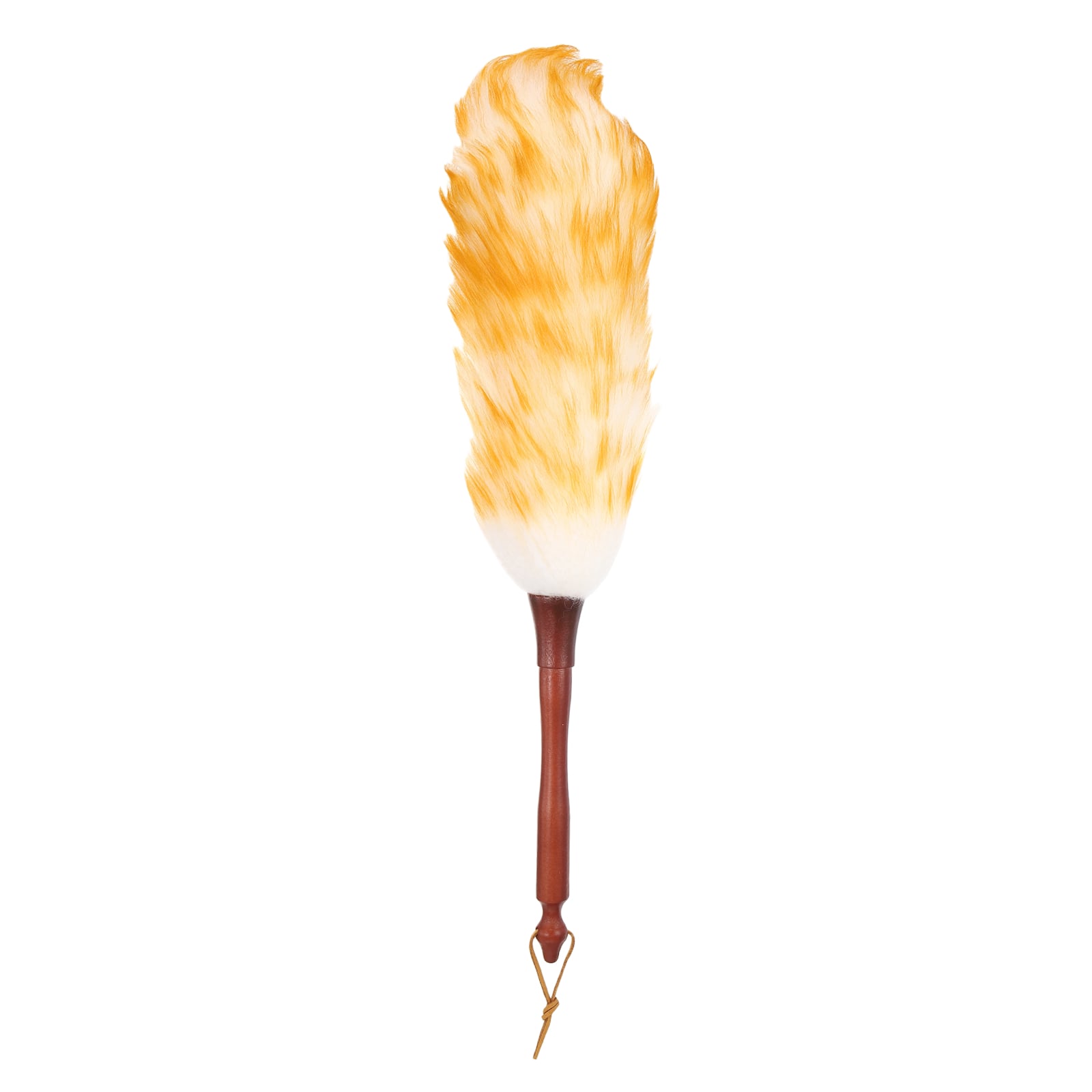 Unique Bargains - Wool Duster 20.5 Inch Natural Feather Cleaning Tool with Wooden Handle for Fans Window Blinds Shelves Furniture - White Gold