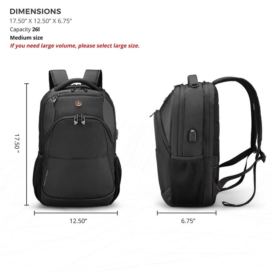 NICHOLAS KLEIN Design Travel Laptop Backpack College Laptops With Usb ...