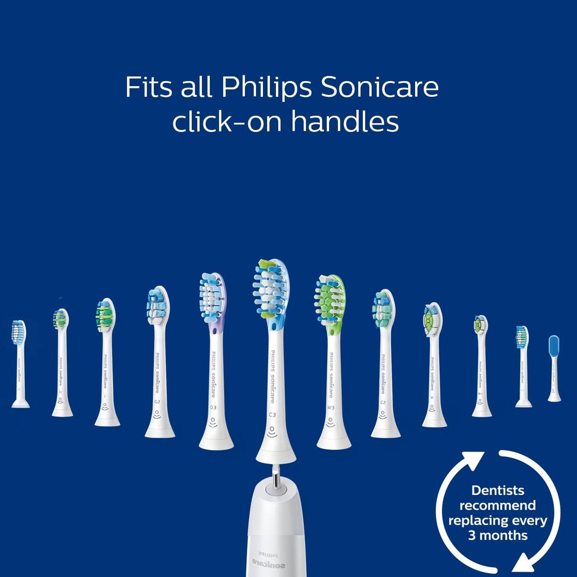 Fits all Philips Sonicare click-on handles

Dentists recommend replacing every 3 months