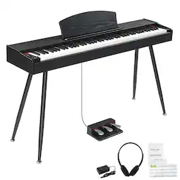 Winado - Digital Piano 88-Key Weighted Action Electric Piano with 3-Pedal Unit,Dual Mode Connectivity for Beginner