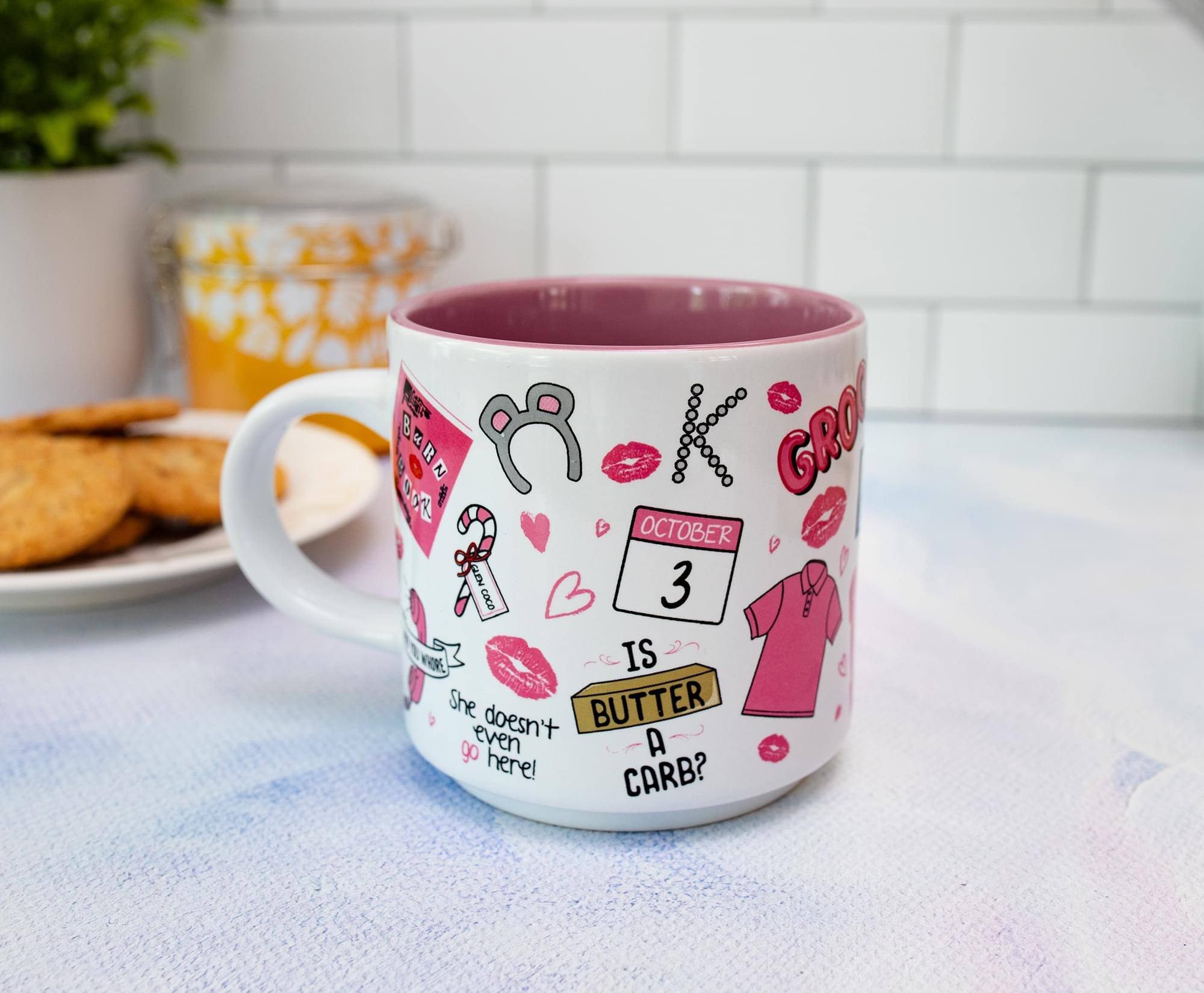 Sure, here is the corrected and grouped text from the image:

- **BURN**
- **GRO**
- **OCTOBER 3**
- **IS BUTTER A CARB?**
- **She doesn't even go here!**