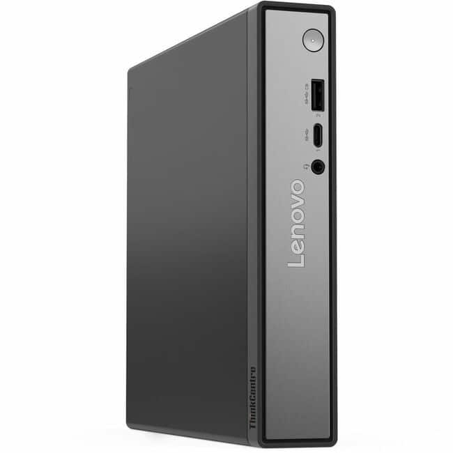Lenovo - ThinkCentre neo 50q QC 13C8000YUS Desktop Computer - Qualcomm Snapdragon X X1-26-100 - 16 GB - 256 GB SSD - Tiny - Black