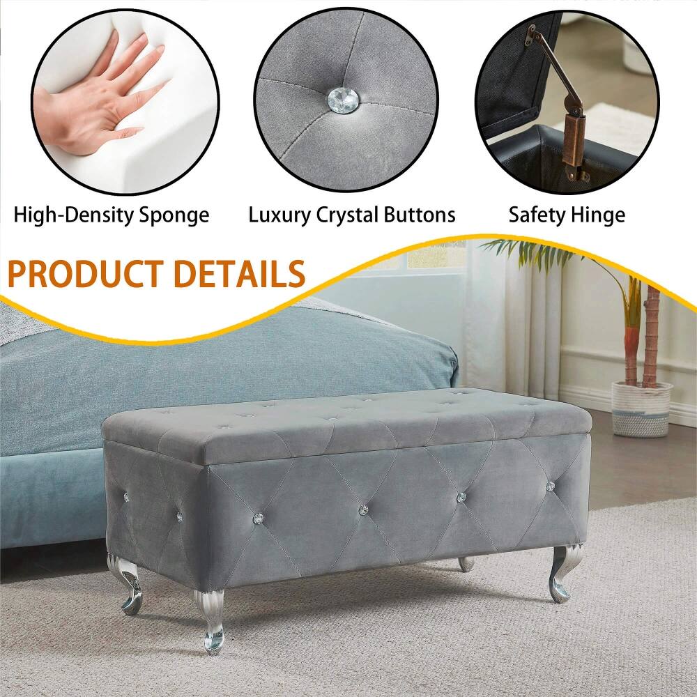 High-Density Sponge  
Luxury Crystal Buttons  
Safety Hinge  

PRODUCT DETAILS