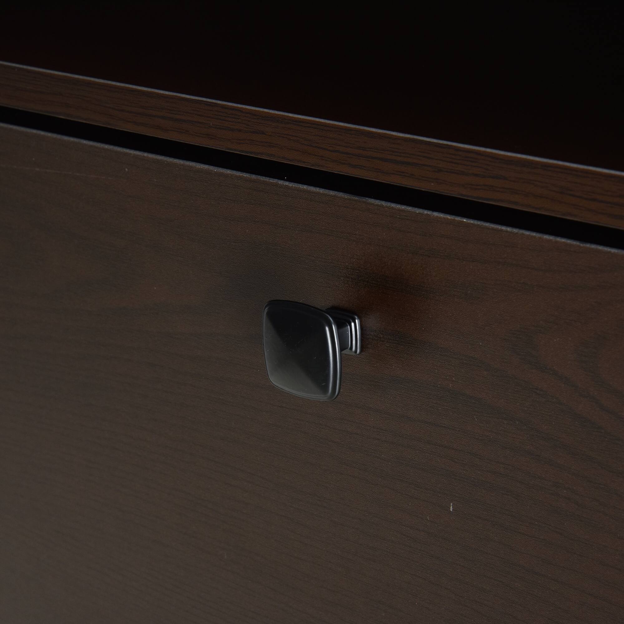 Alt View 7. Homcom - Slim Shoe Cabinet, Trendy Shoe Storage Cabinet with 3 Large Fold-Out Drawers & a Spacious Top Surface - Espresso.