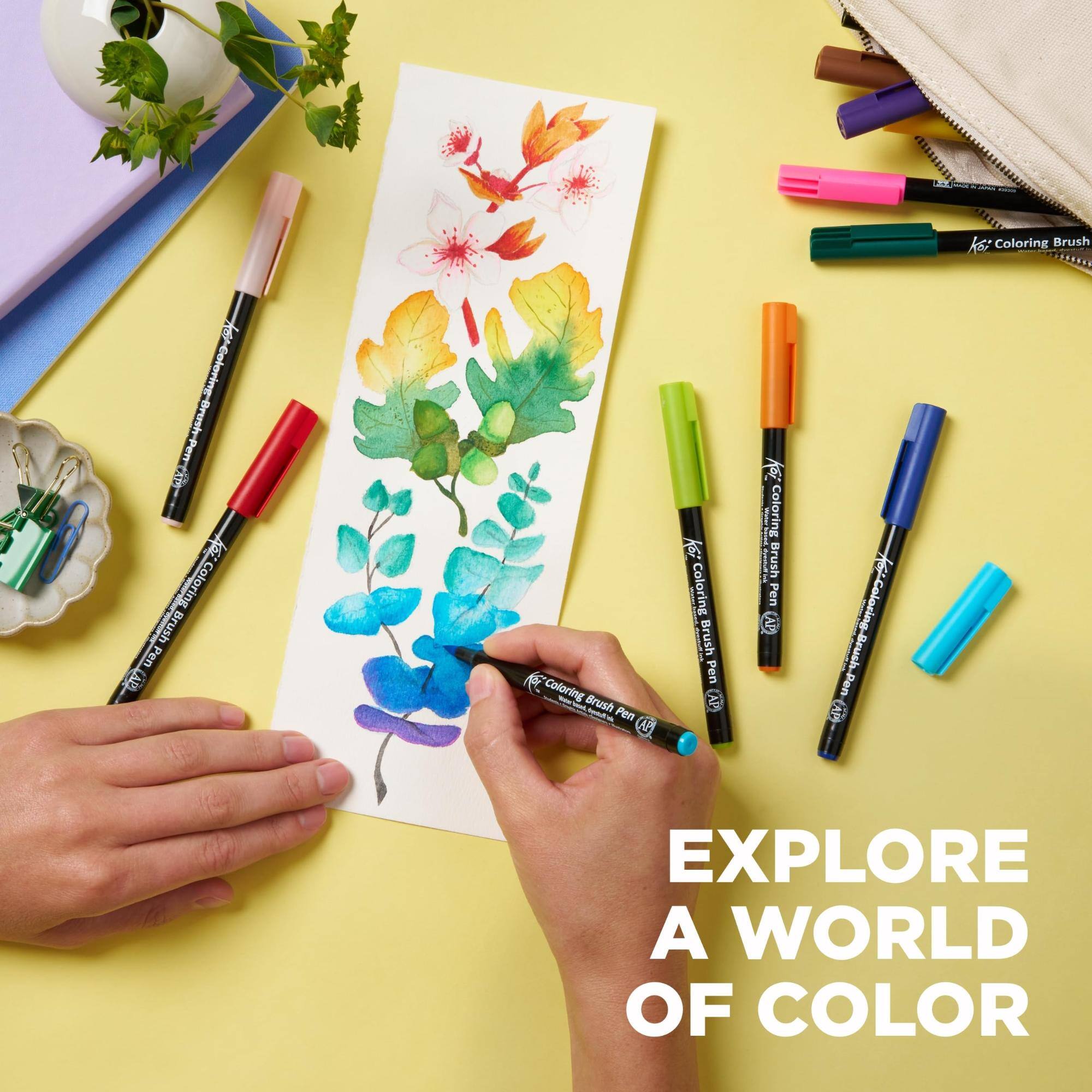 5 DONNE x -  
Koi Coloring Brush  
Coloring Brush Pen AP  
Coloring couls. Brush formaFial Pen  
Coloring Brush Pen AP  
Coloring dyestuffini Brush Pen AP  
Brush Coloring Pen  
EXPLORE A WORLD OF COLOR