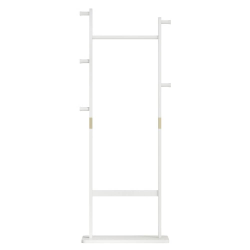 Alt View 3. LUCKY ONE - 71" H Solid Wood Coat Rack Stand w/ White Finish Eco-Friendly Easy Assembly - White.
