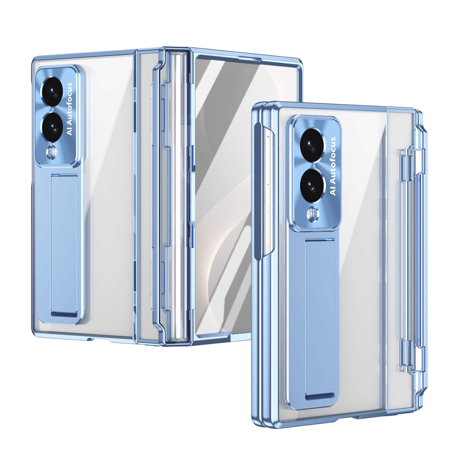 Dteck - for Samsung Galaxy Z Fold8 Rugged Case with Tempered Glass Protector,Full Hinge Protection,HD Transparent Back Cover - Blue price history on PriceWatchPro