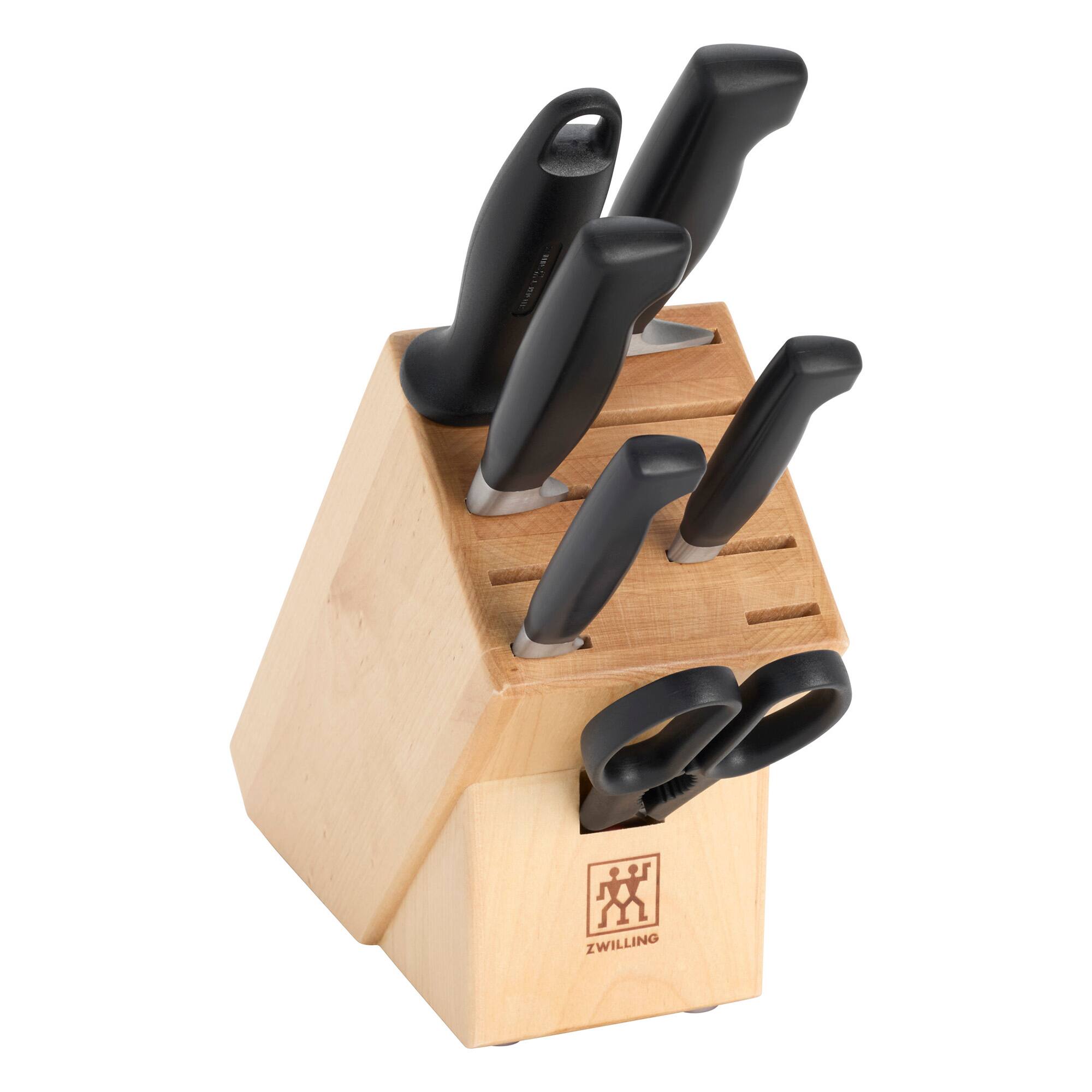 Alt View 4. ZWILLING - ZWILLING Four Star 7-pc Knife Block Set - Natural.