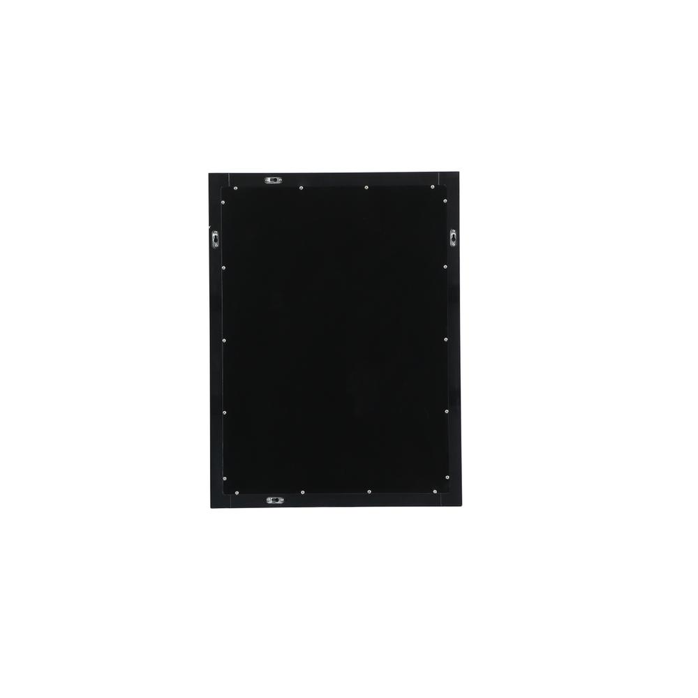 Angle. Elegant Decor - Aqua vanity mirror 24x32 inch in black - Black.