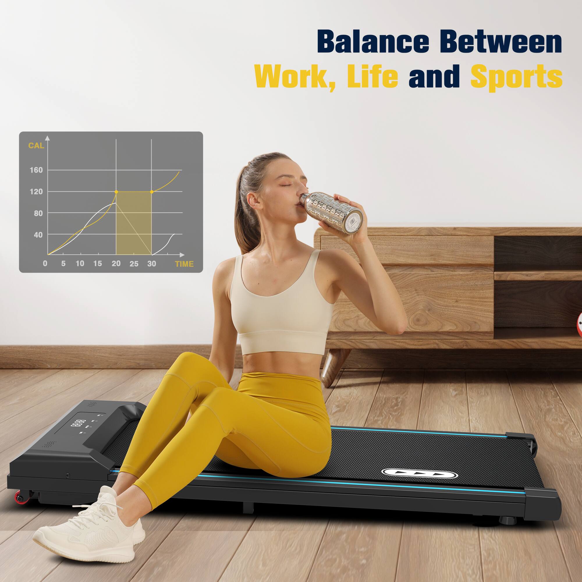 Balance Between Work, Life and Sports
CAL 160 120 80 40 0
TIME 5 10 15 20 25 30