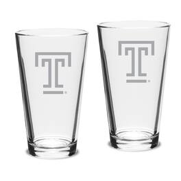 Jardine - Temple Owls 16oz. Two-Piece Classic Pub Glass Set - Multicolor