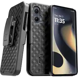 RomeTech - Shell Holster Combo Case for Motorola Edge (2024) - Black
