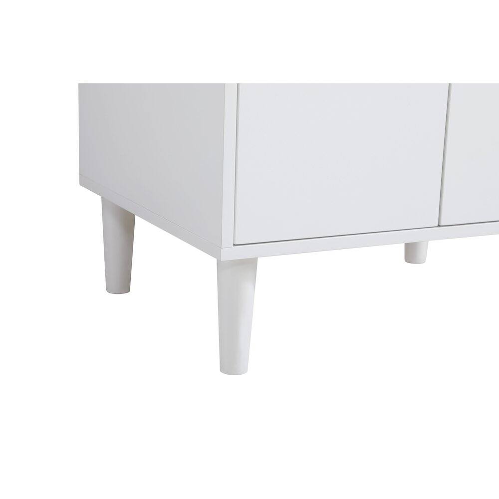 Alt View 6. Elegant Kitchen and Bath - Chandler 24 Inch Single Bathroom Vanity In White - White.