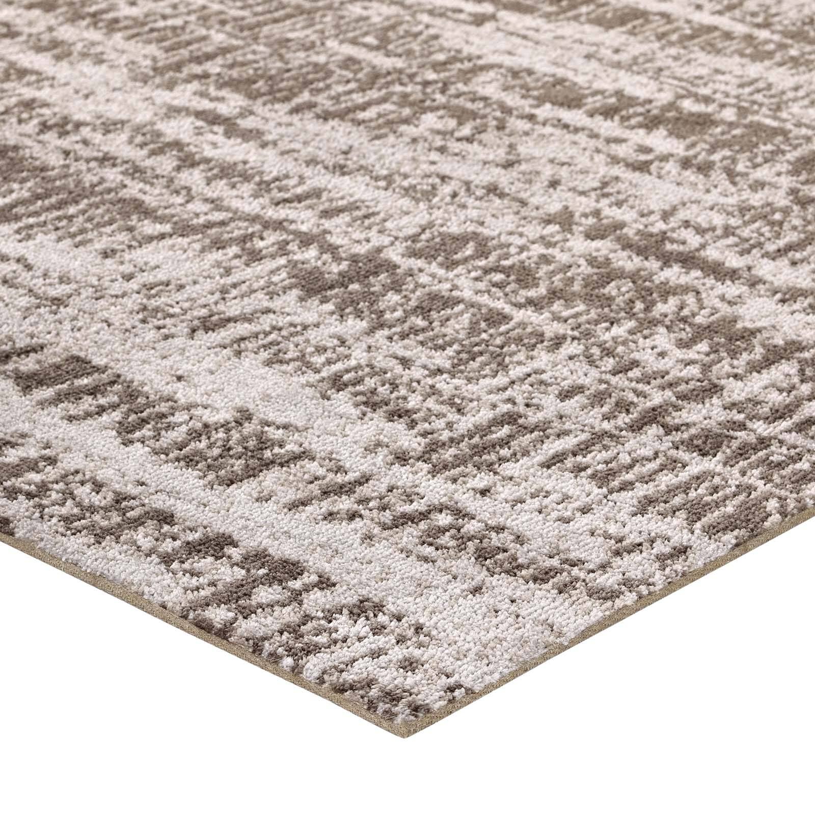 Back. Modway - Darja Distressed Rustic Modern Area Rug - Light and Dark Tan.