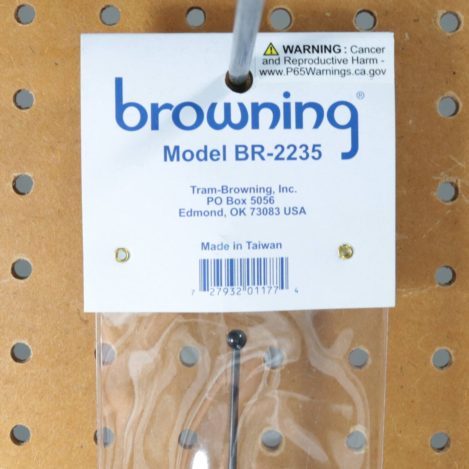 **WARNING:** Cancer and Reproductive Harm - www.P65Warnings.ca.gov

**browning**  
Model BR-2235

Tram-Browning, Inc.  
PO Box 5056  
Edmond, OK 73083 USA

Made in Taiwan

7 27932 01177 4