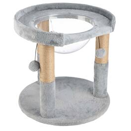 PetMaker - Cat Hammock Cat Tree with Scratching Post, 19” x 17” - Gray