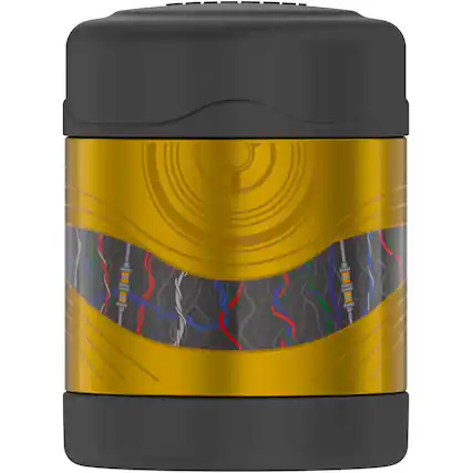 Front. Thermos - Thermos 10 oz. Kid's Funtainer Insulated Stainless Food Jar - C-3PO - C3PO.