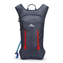 High Sierra - HydraHike 2.0 4L Hydration Water Backpack for Hiking, Gray & Red - Grey Red