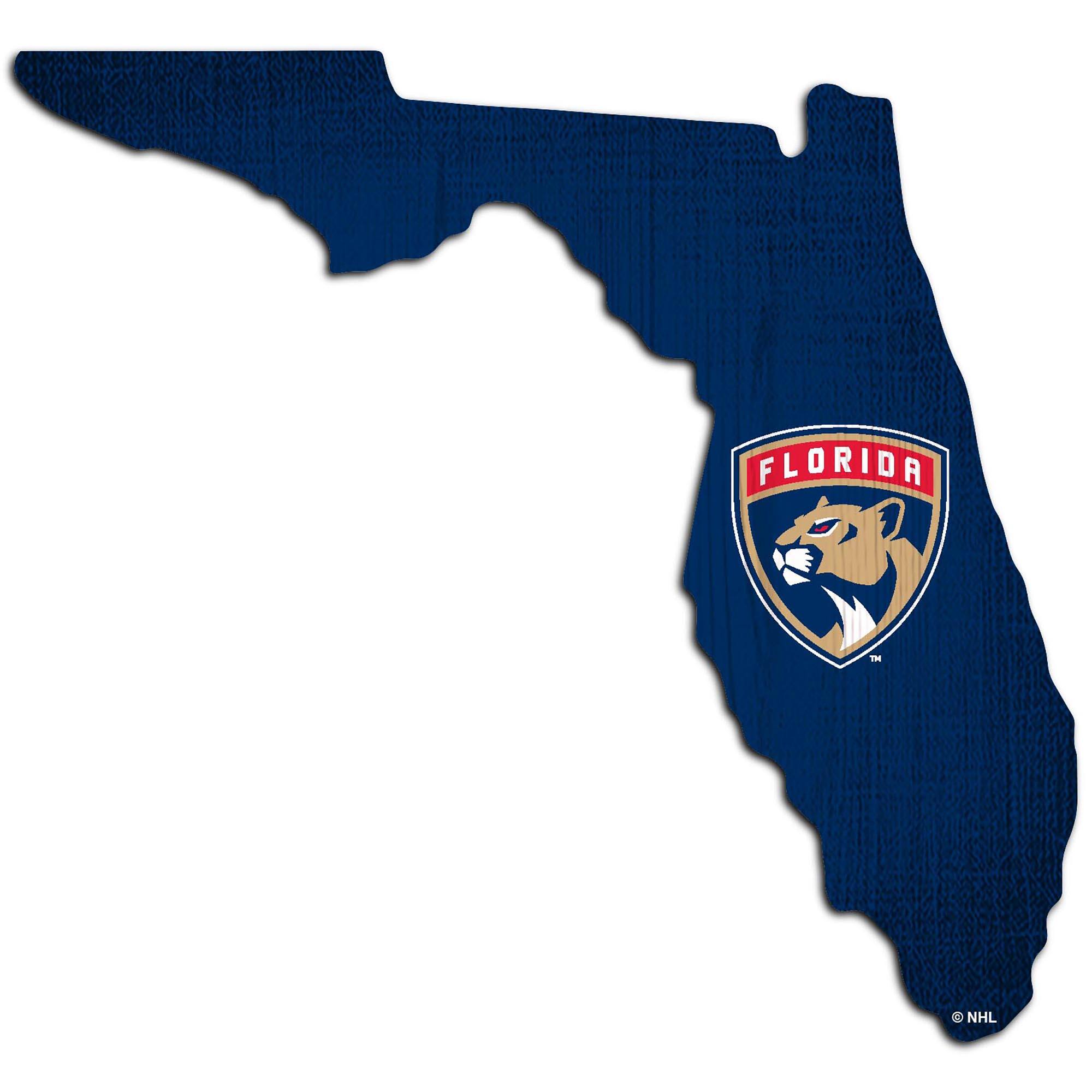 Florida Panthers 12" Logo State Sign