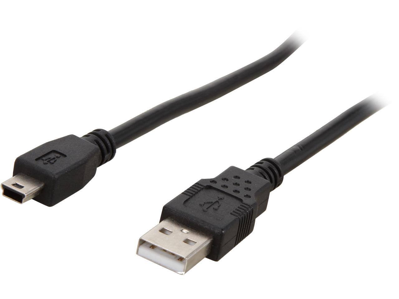 Cables to Go - C2G 27005 USB 2.0 A to Mini-B Cable for Cameras (6.6 Ft, 2 M) - Black