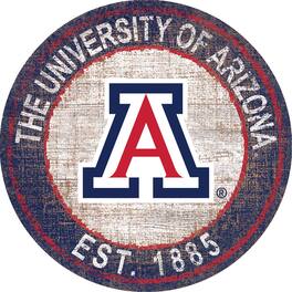 Fan Creations - Arizona Wildcats 24'' Round Heritage Logo Sign - Multicolor
