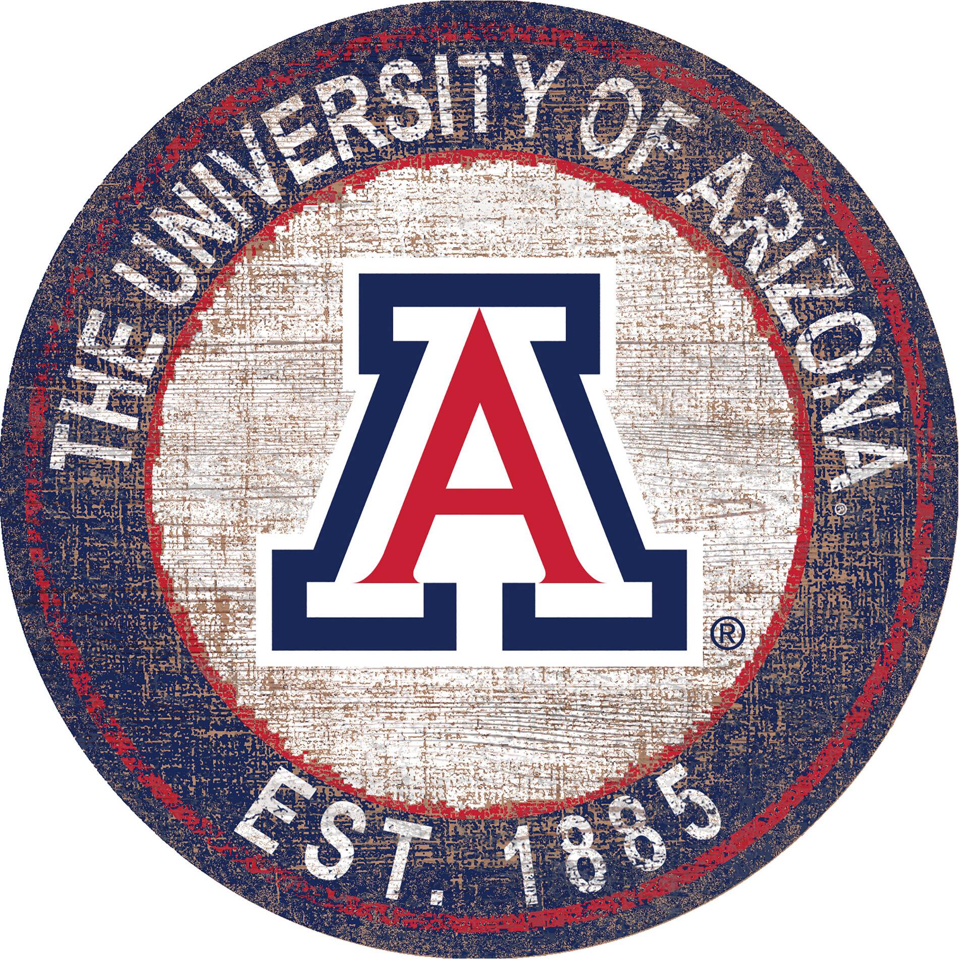 Arizona Wildcats 24'' Round Heritage Logo Sign