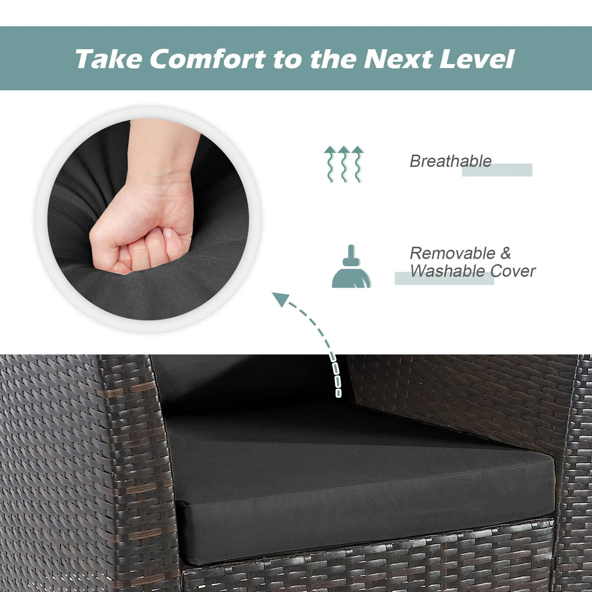 Take Comfort to the Next Level

- Breathable
- Removable & Washable Cover