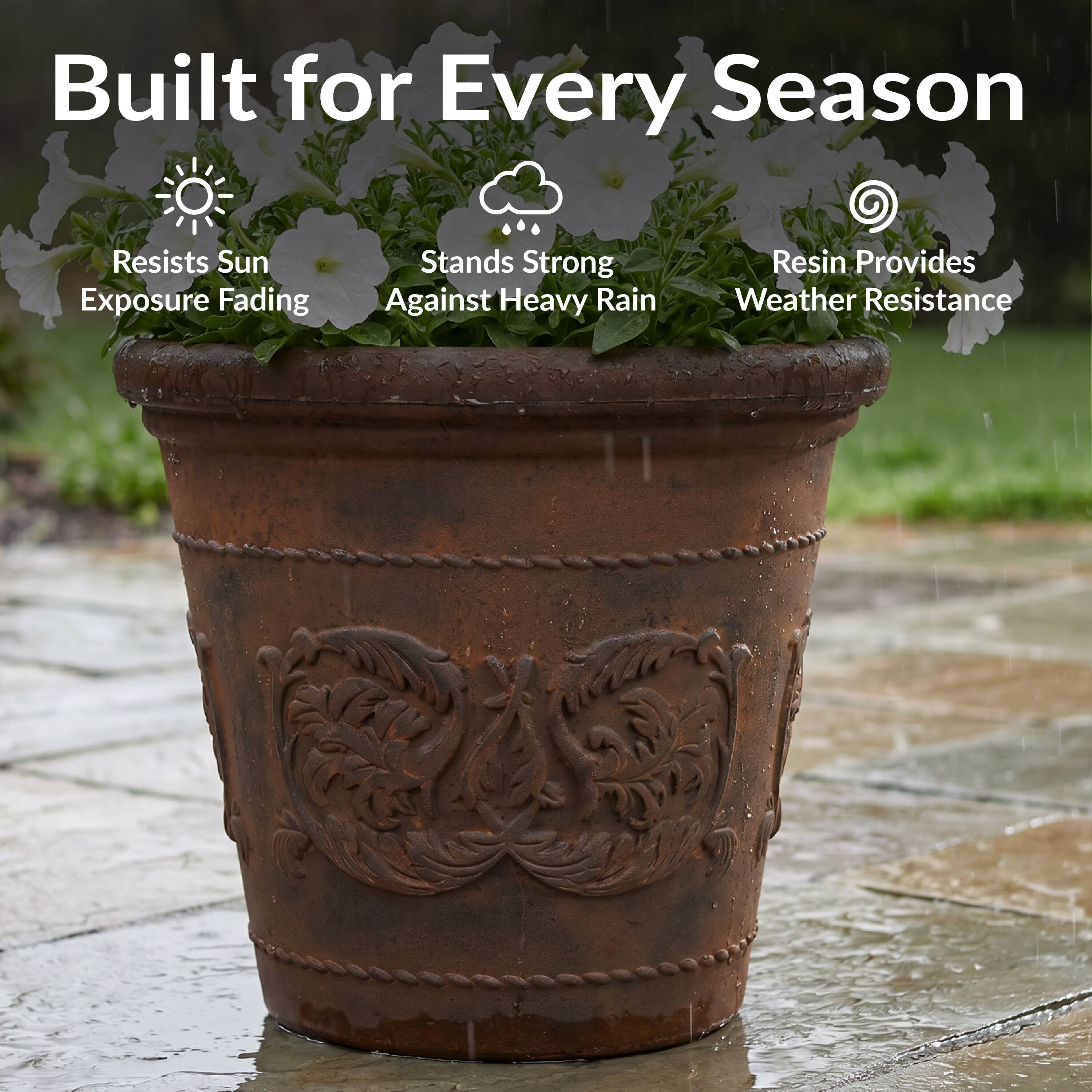 Built for Every Season  
- Resists Sun Exposure Fading  
- Stands Strong Against Heavy Rain  
- Resin Provides Weather Resistance
