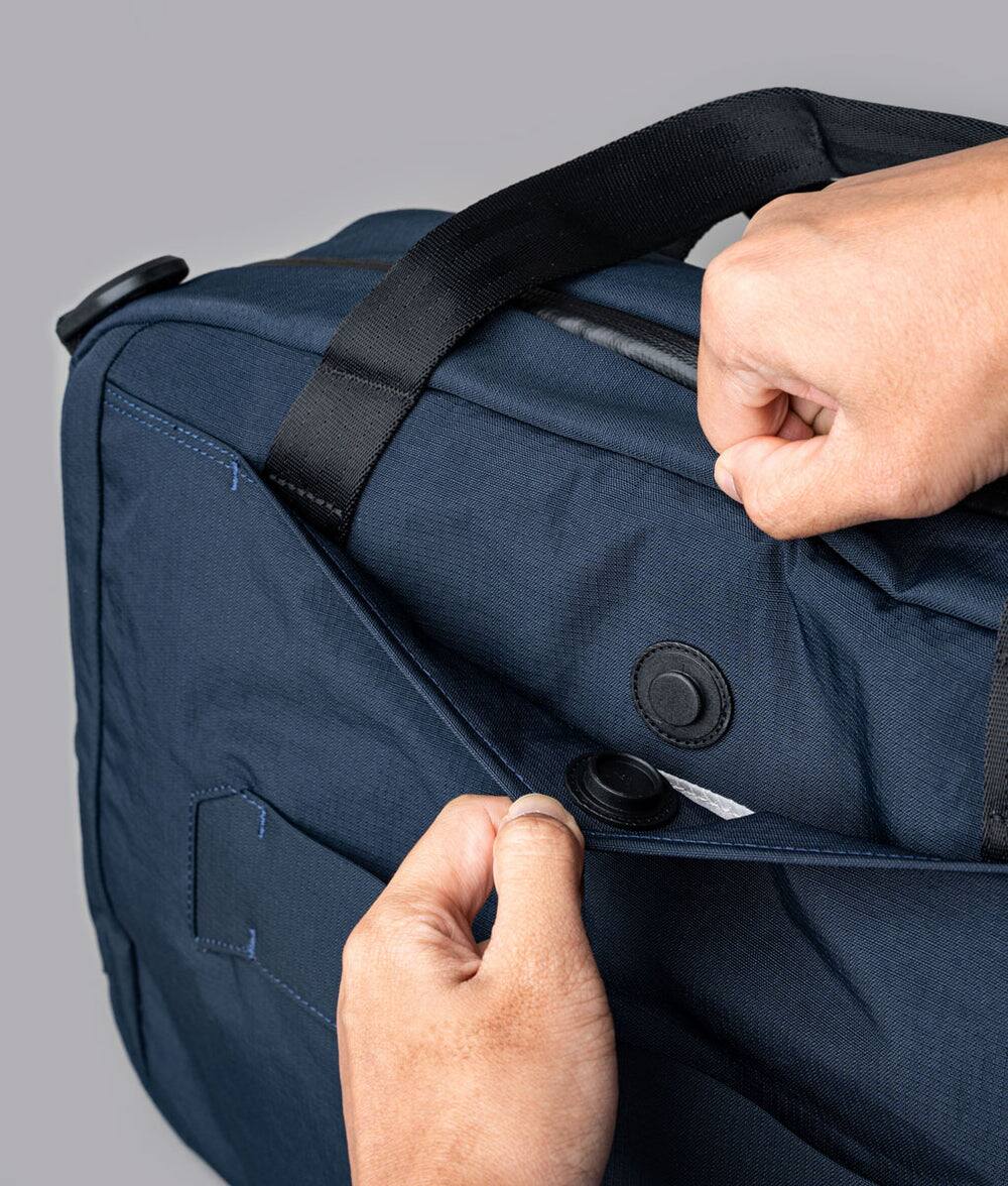 Alt View 1. ALPAKA - Bravo Brief 16 Inch Laptop Briefcase,Messenger Bag for Men and Women, Business Shoulder Bag for Work Travel - Moonlight Blue Axoflux 400D Ripstop Nylon.