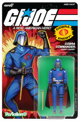 Super7 - G.I. Joe - ReAction+ Wv6 - Cobra Commander (Movie, Black Cape) - COLLECTIBLES - Multicolor