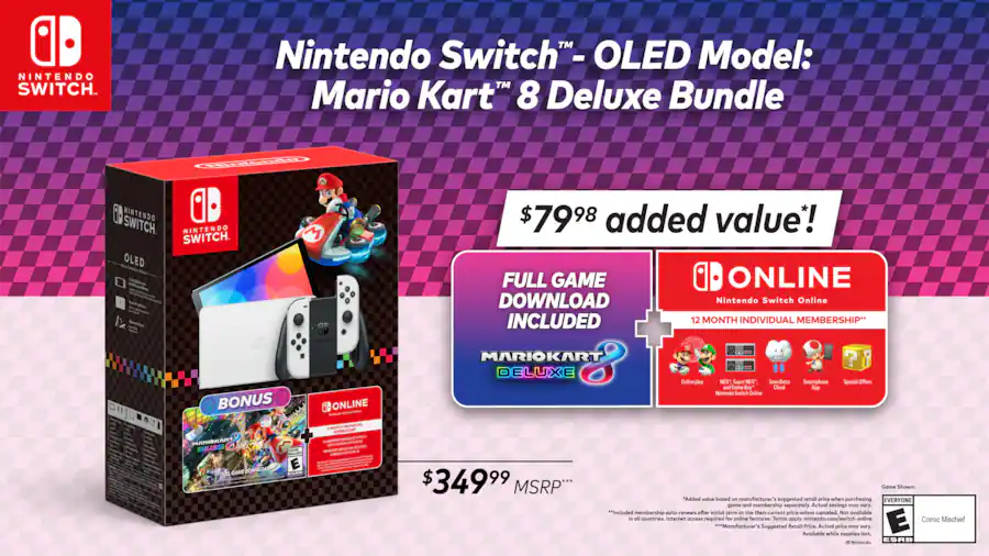 Switch – OLED Model: Mario Kart Deluxe Bundle Nintendo Switch