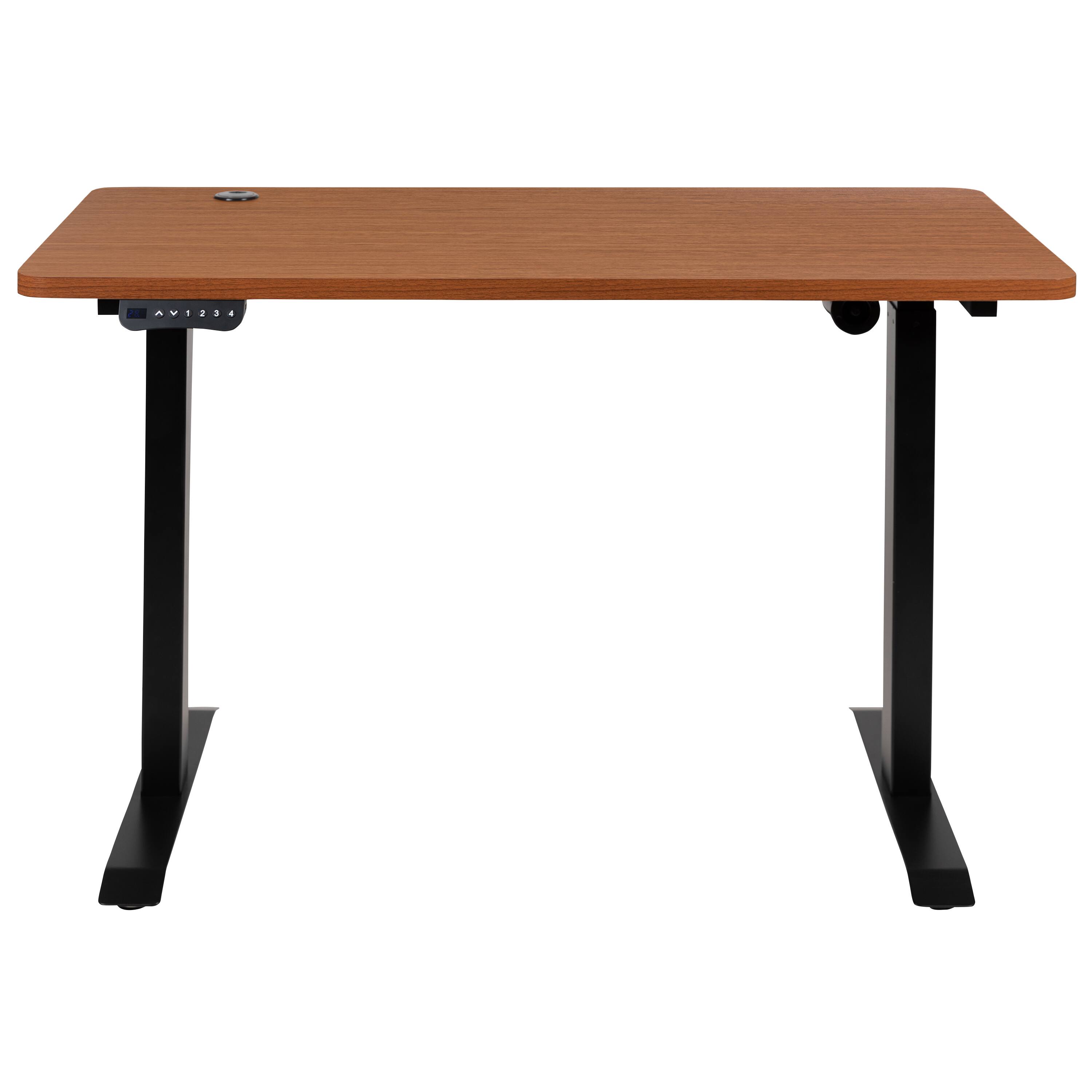 Alt View 8. Emma + Oliver - Electric Height Adjustable Standing Desk - 48" Wide x 24" Deep - Mahogany.