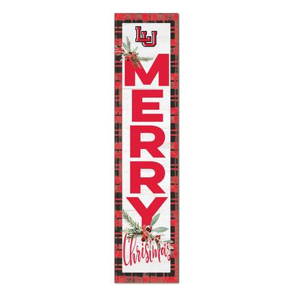 Front. Jardine - Lamar Cardinals 12'' x 48'' Outdoor Merry Christmas Leaner - White.
