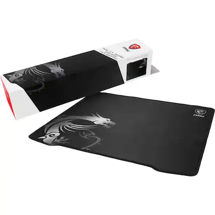 Front. MSI - AGILITY Gaming Mouse Pad - Black.