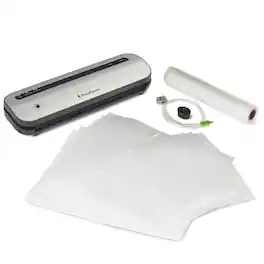 FoodSaver - Space-Saving Vacuum Sealer with Bags and Roll - Silver