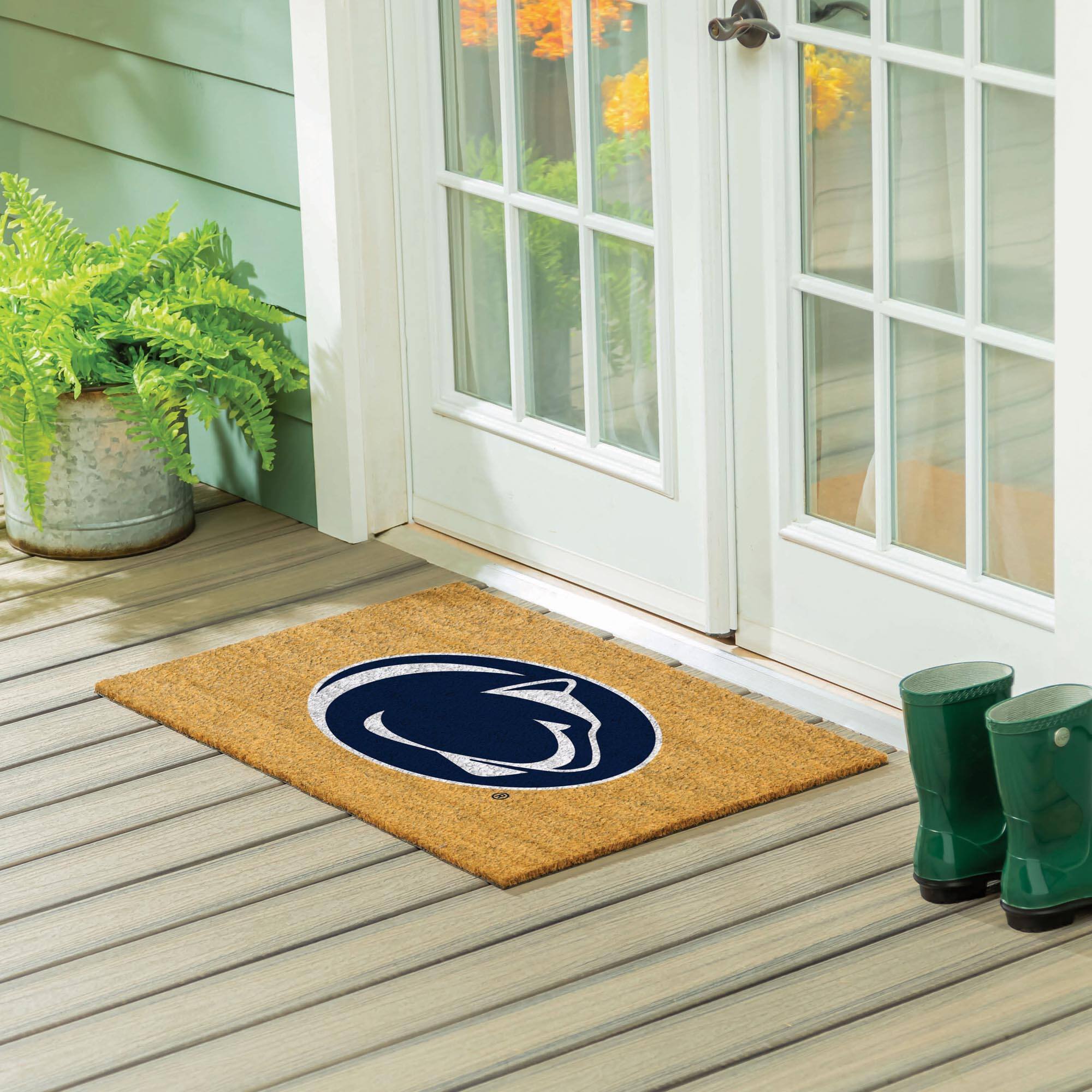Alt View 1. Evergreen Enterprises - Penn State Nittany Lions 24" x 36" Outdoor Team Logo Coir Mat - Brown.