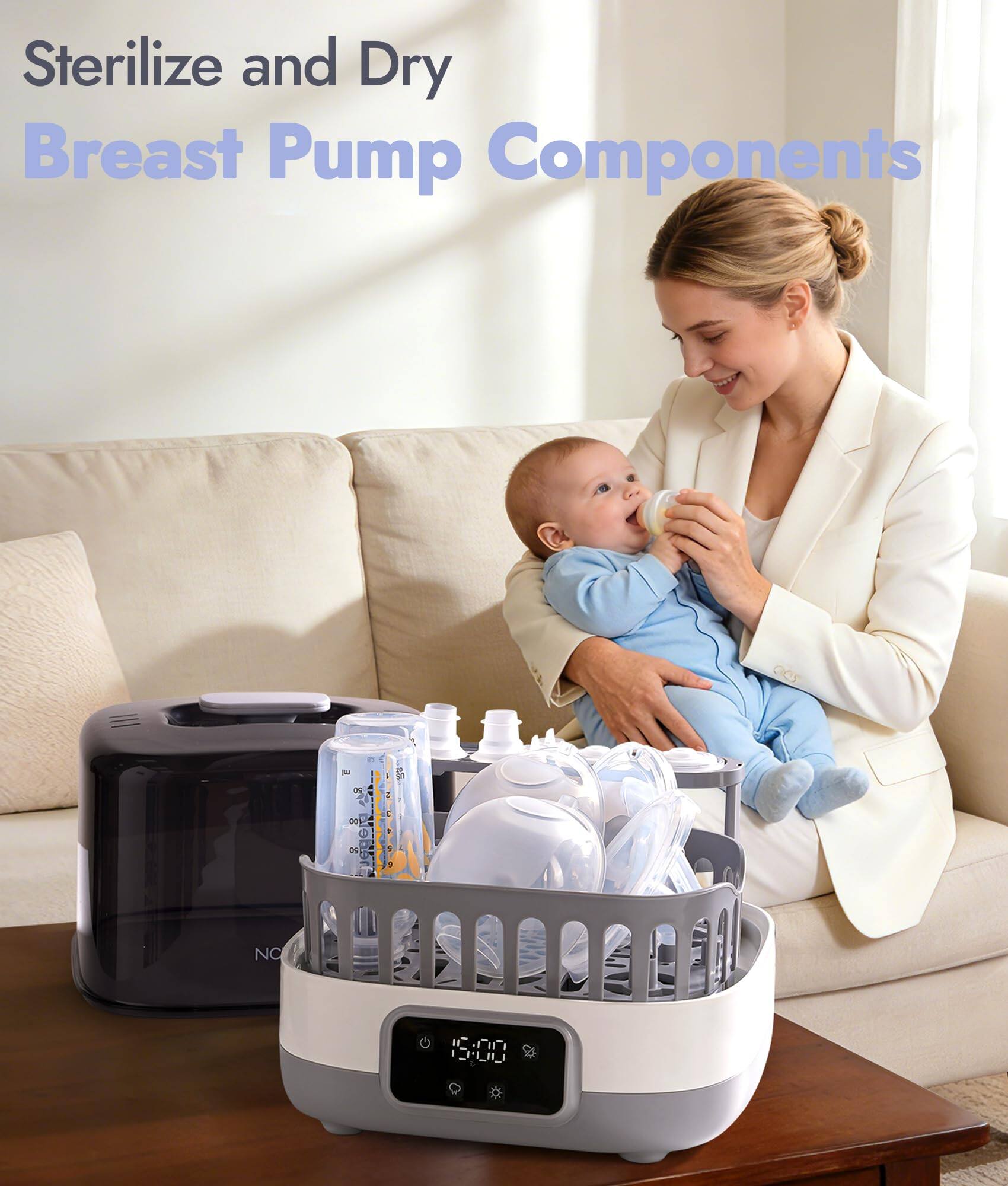 Sterilize and Dry Breast Pump Components

50
00
3
SC
9

NC
IC 5:00