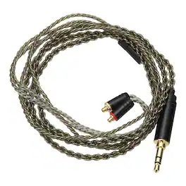 Unique Bargains - IEM Earphone Cable 1.2M, 28AWG 4-Core High Purity Silver-Plated HiFi Replacement for Ananda Arya HE400SE (3.5mm, MMCX) - Gray Green